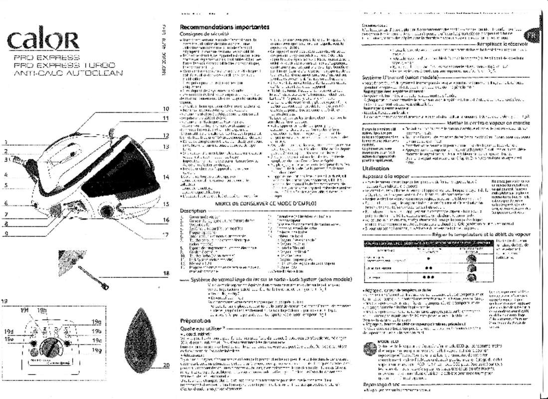 Guide utilisation CALOR GV-8461  de la marque CALOR