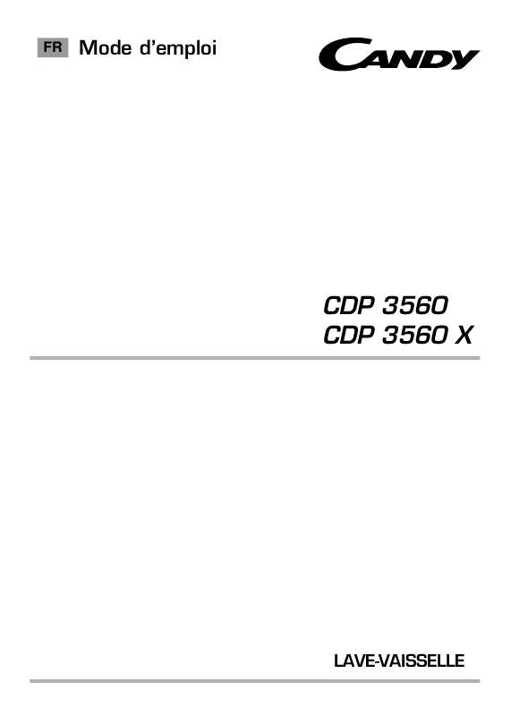 Guide utilisation CANDY CDP3560 de la marque CANDY