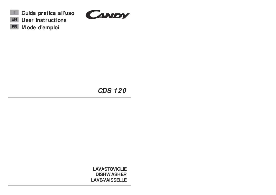 Guide utilisation CANDY CDS 120 de la marque CANDY