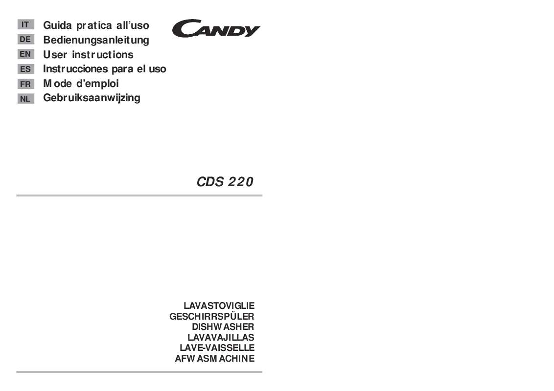 Guide utilisation CANDY CDS 220 de la marque CANDY