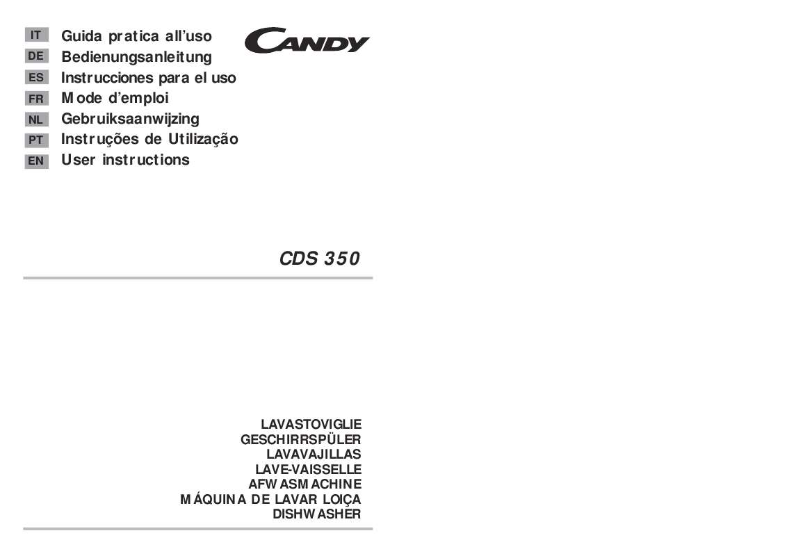 Guide utilisation CANDY CDS 350 de la marque CANDY