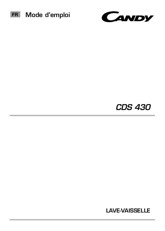 Guide utilisation CANDY CDS 430 de la marque CANDY