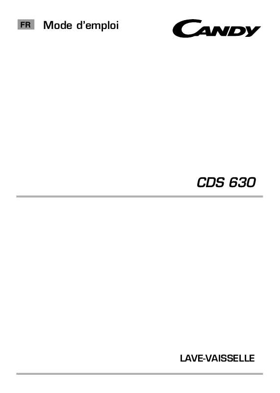 Guide utilisation CANDY CDS 630 de la marque CANDY