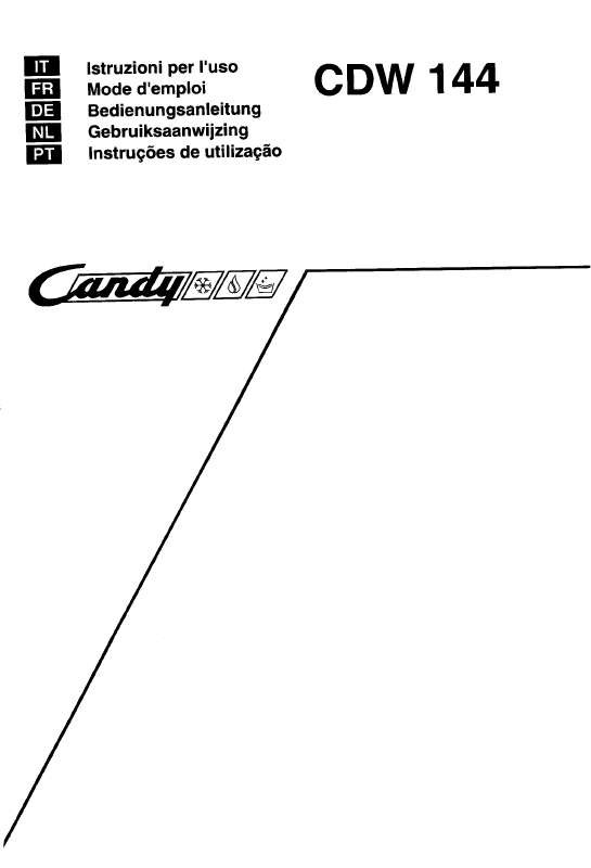 Guide utilisation CANDY CDW 144/1 de la marque CANDY