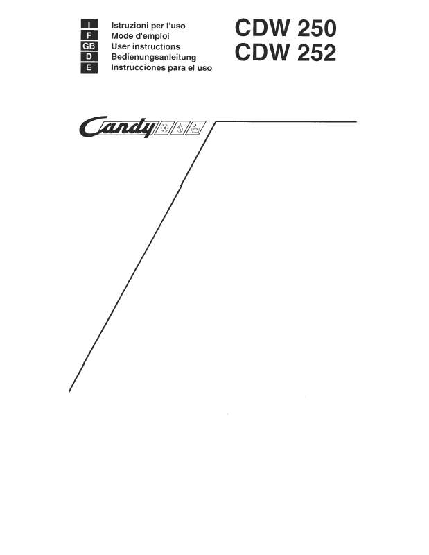 Guide utilisation CANDY CDW 250 de la marque CANDY