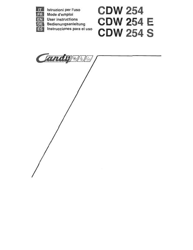 Guide utilisation CANDY CDW 254 de la marque CANDY