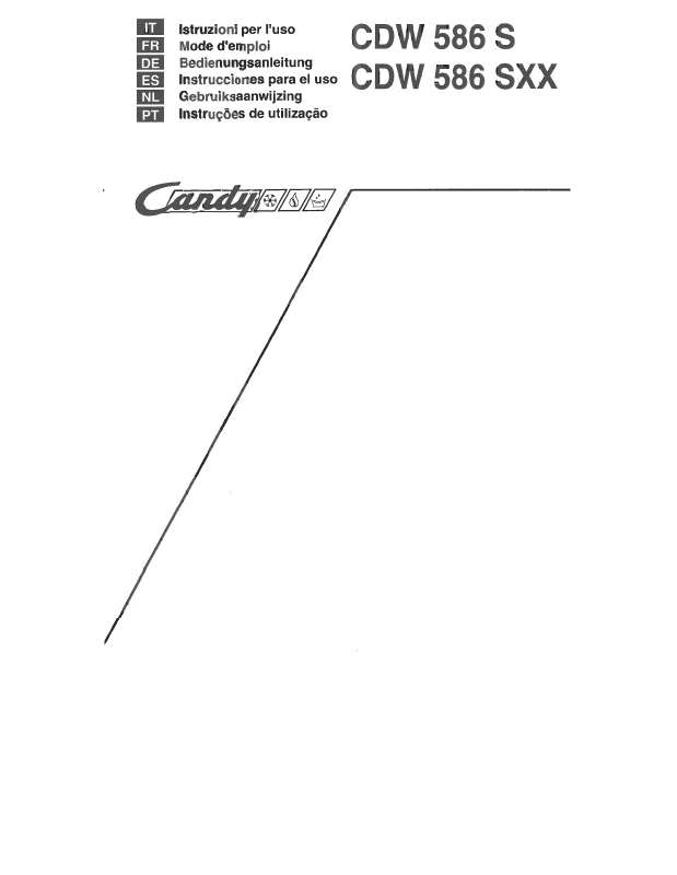 Guide utilisation CANDY CDW 586/1S de la marque CANDY