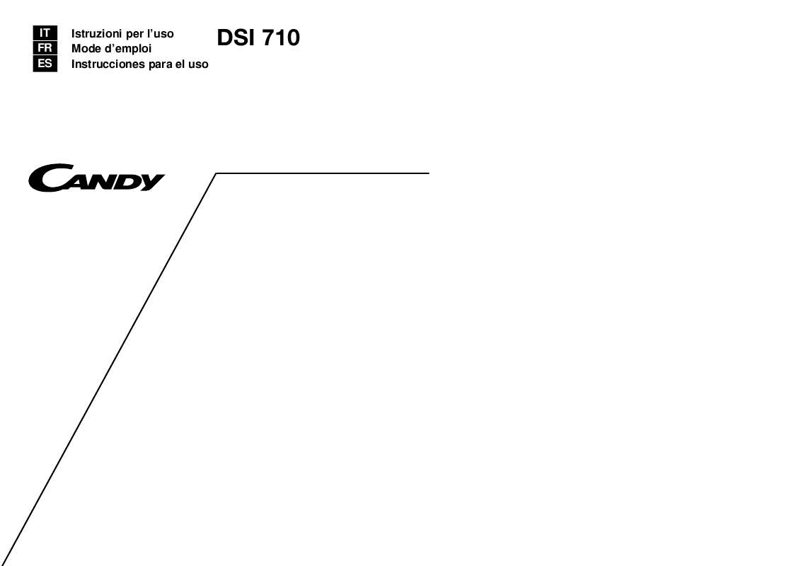 Guide utilisation CANDY DSI 710 de la marque CANDY