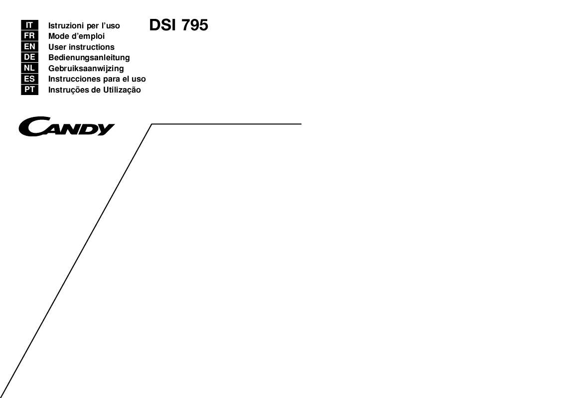 Guide utilisation CANDY DSI 795 de la marque CANDY