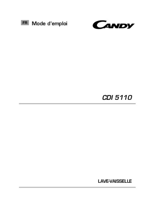Guide utilisation CANDY CDI5110 de la marque CANDY