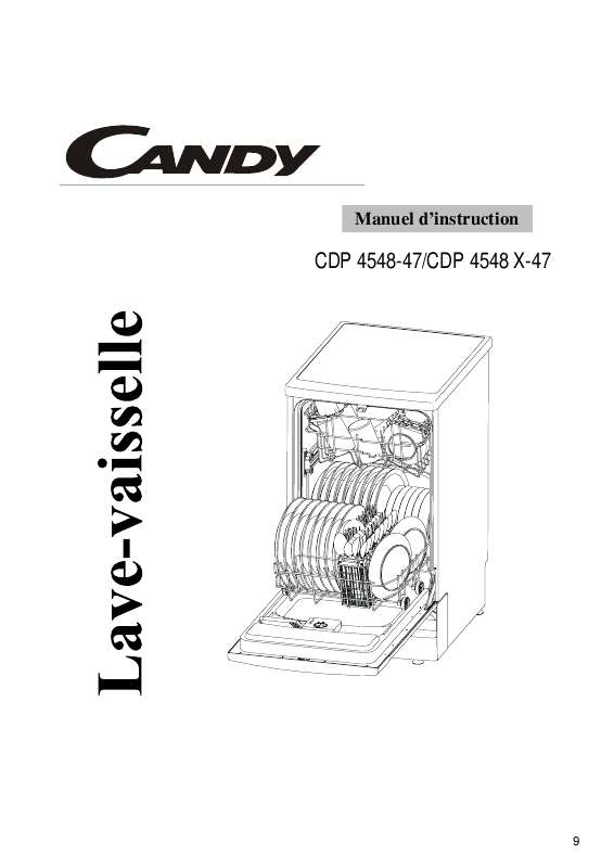 Guide utilisation CANDY CDP4548X de la marque CANDY