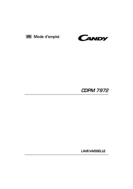 Guide utilisation CANDY CDPM 7972 de la marque CANDY