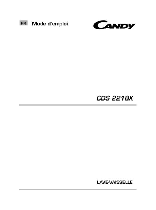 Guide utilisation CANDY CDS 2218X de la marque CANDY