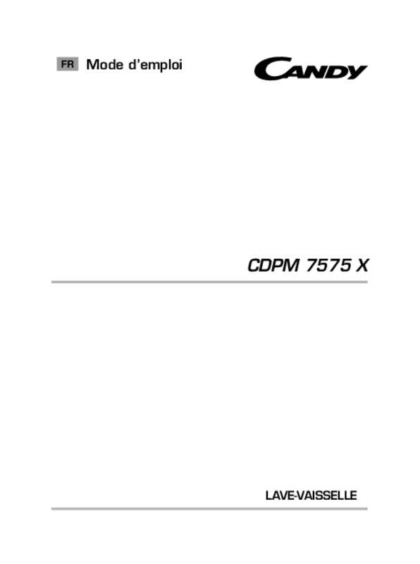 Guide utilisation CANDY CDPM 7575X de la marque CANDY