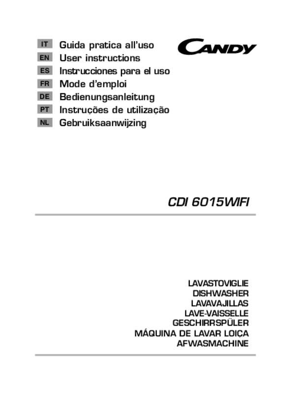 Guide utilisation CANDY CDI 6015 SIMPLYFI de la marque CANDY