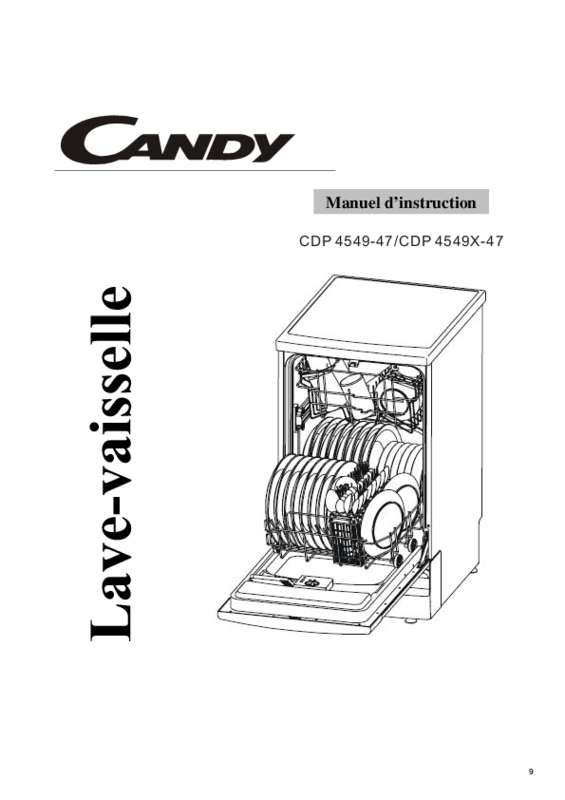 Guide utilisation CANDY CDP4549X de la marque CANDY