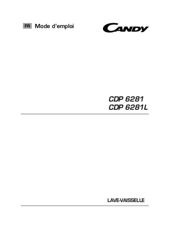 Guide utilisation CANDY CDP6281L de la marque CANDY