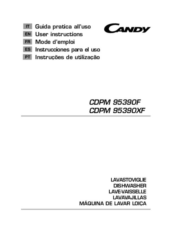 Guide utilisation CANDY CDPM 95390XF de la marque CANDY