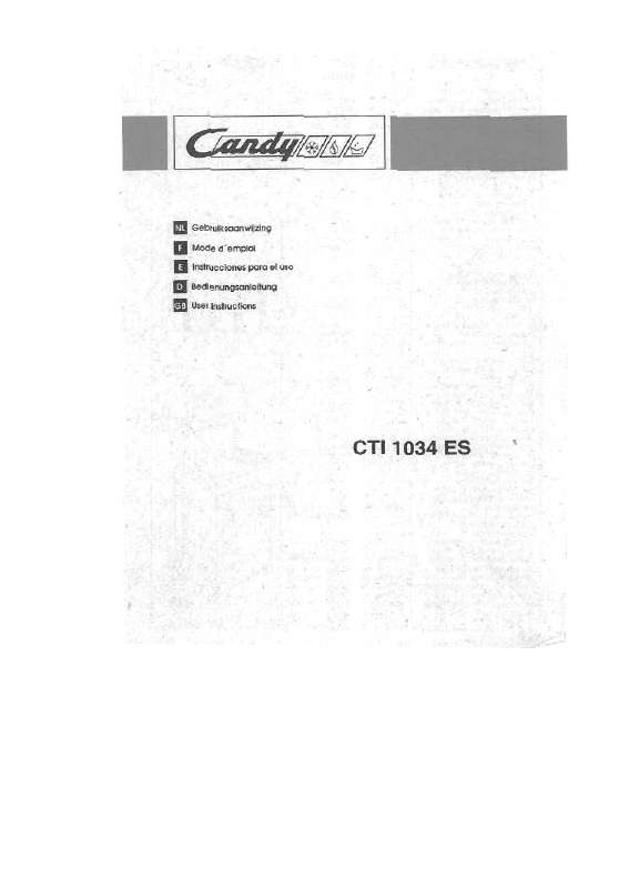 Guide utilisation CANDY CTI 1034 ES de la marque CANDY