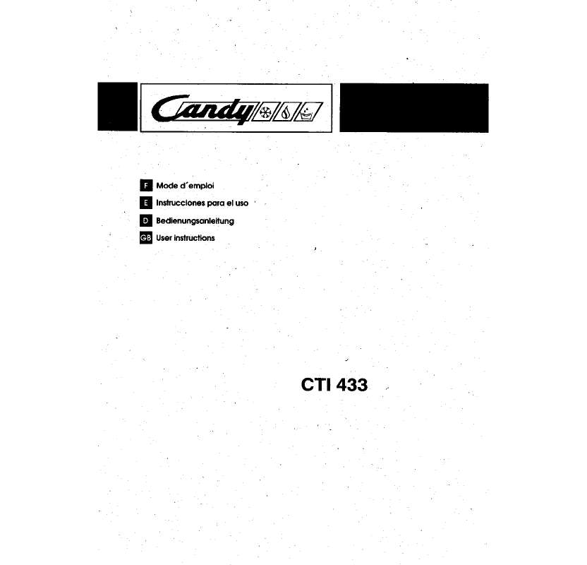 Guide utilisation CANDY CTI 433 de la marque CANDY