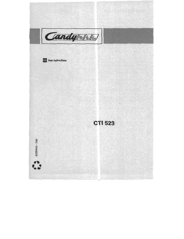 Guide utilisation CANDY CTI 523 de la marque CANDY