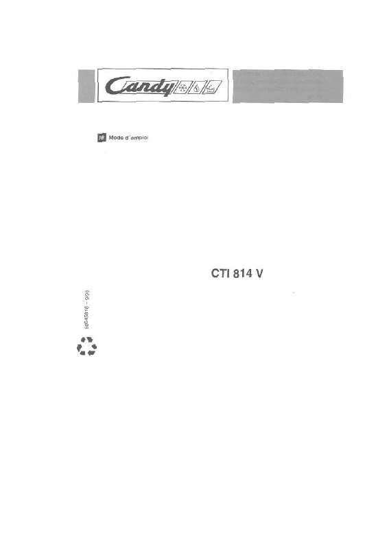 Guide utilisation CANDY CTI 814 V de la marque CANDY