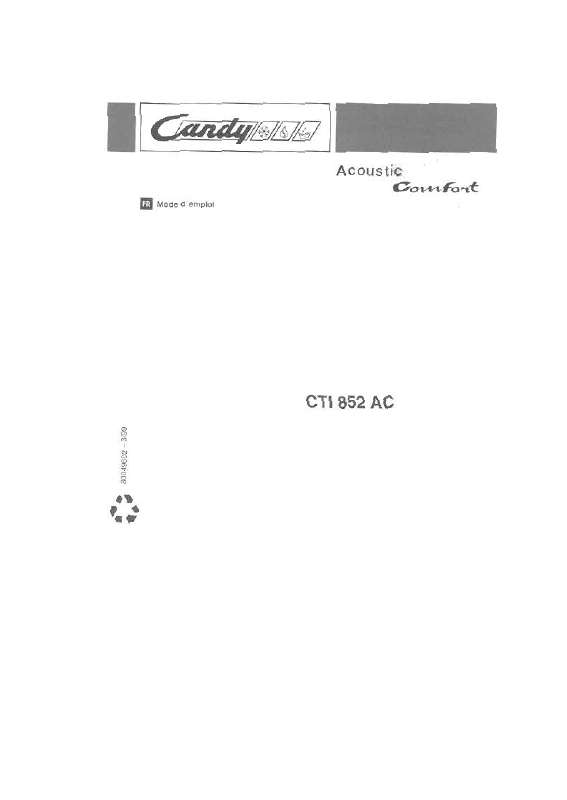 Guide utilisation CANDY CTI 852 AC de la marque CANDY
