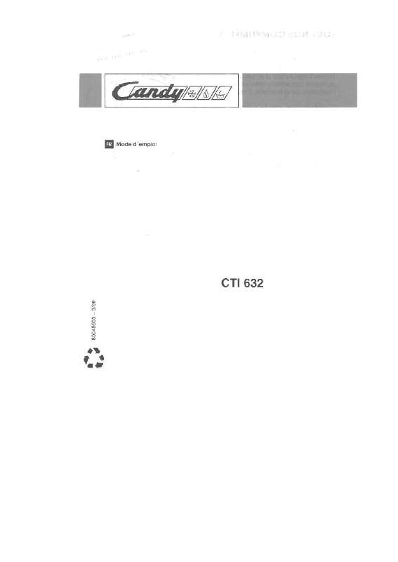Guide utilisation CANDY CTI632 de la marque CANDY
