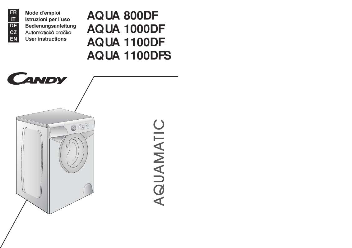 Guide utilisation CANDY AQUA 1100 DFS de la marque CANDY