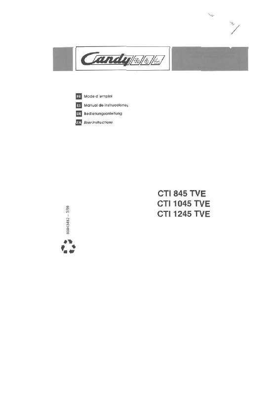 Guide utilisation CANDY CTI 1045 de la marque CANDY