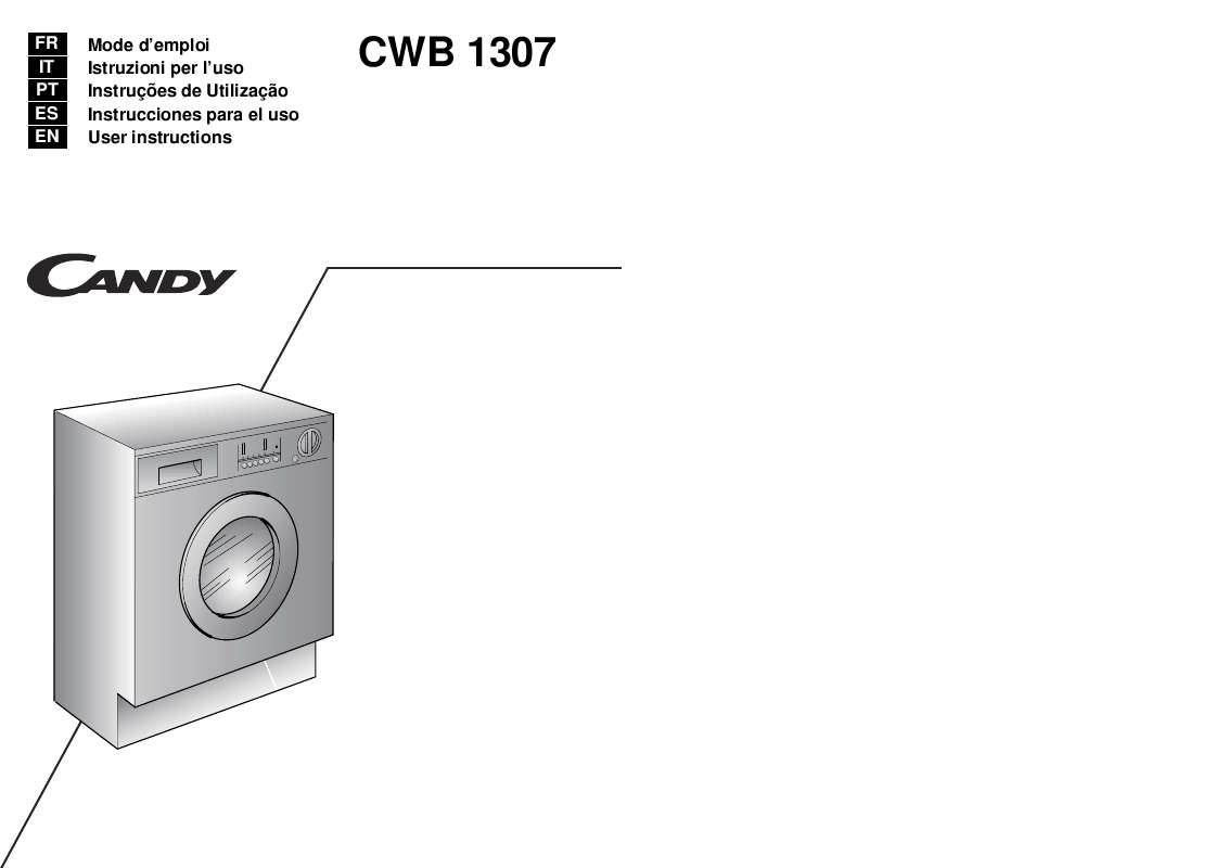 Guide utilisation CANDY CWB 1307 de la marque CANDY
