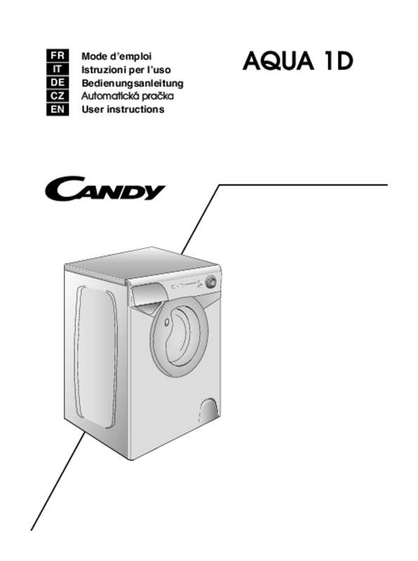 Guide utilisation CANDY AQUA 1041D1-S de la marque CANDY