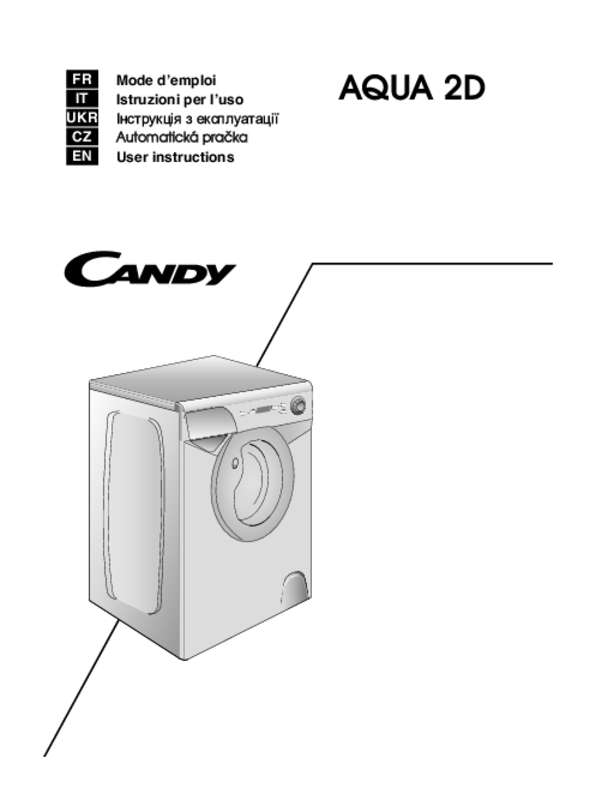 Guide utilisation CANDY AQUA 1042D1-S de la marque CANDY
