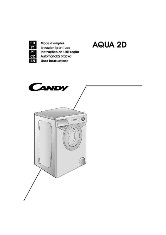 Guide utilisation CANDY AQUA 1042D1S-S de la marque CANDY