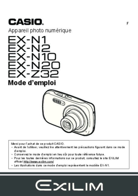 Guide utilisation CASIO EX-N20  de la marque CASIO