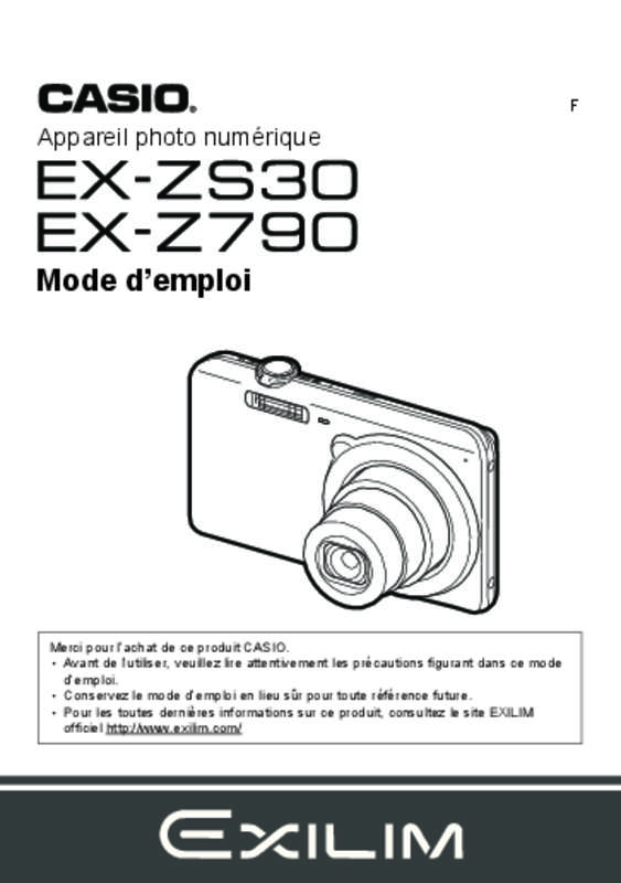 Guide utilisation CASIO EX-ZS30  de la marque CASIO