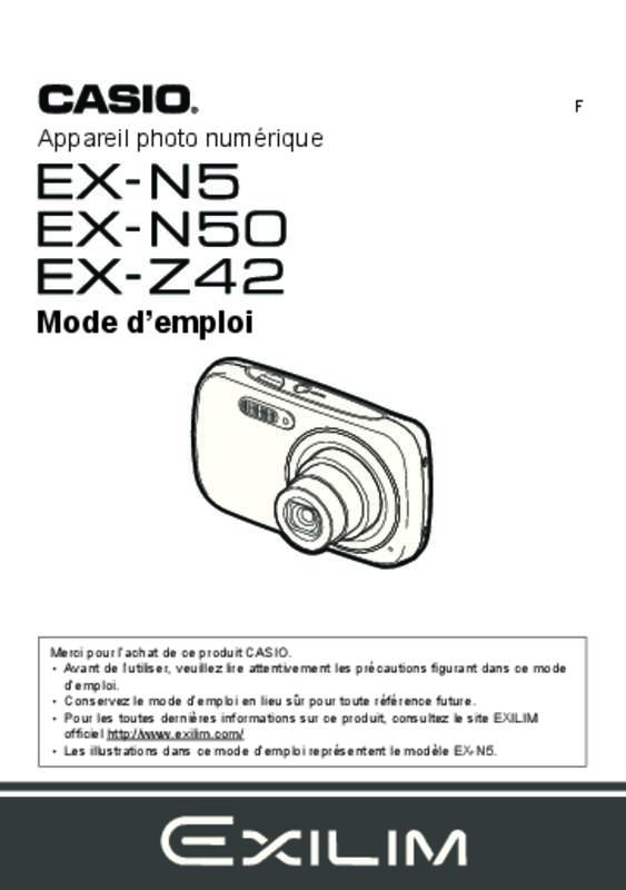 Guide utilisation CASIO EXILIM EX-N1  de la marque CASIO