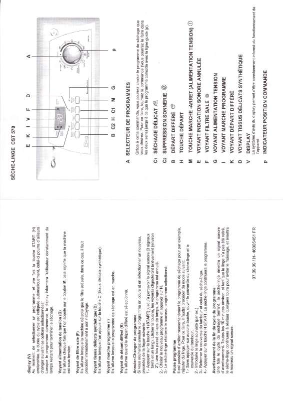 Guide utilisation CANDY CST 570 de la marque CANDY