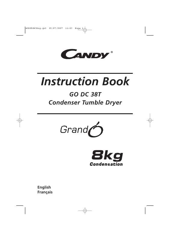 Guide utilisation CANDY GO DC 38T de la marque CANDY
