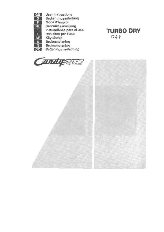 Guide utilisation CANDY C 47 de la marque CANDY