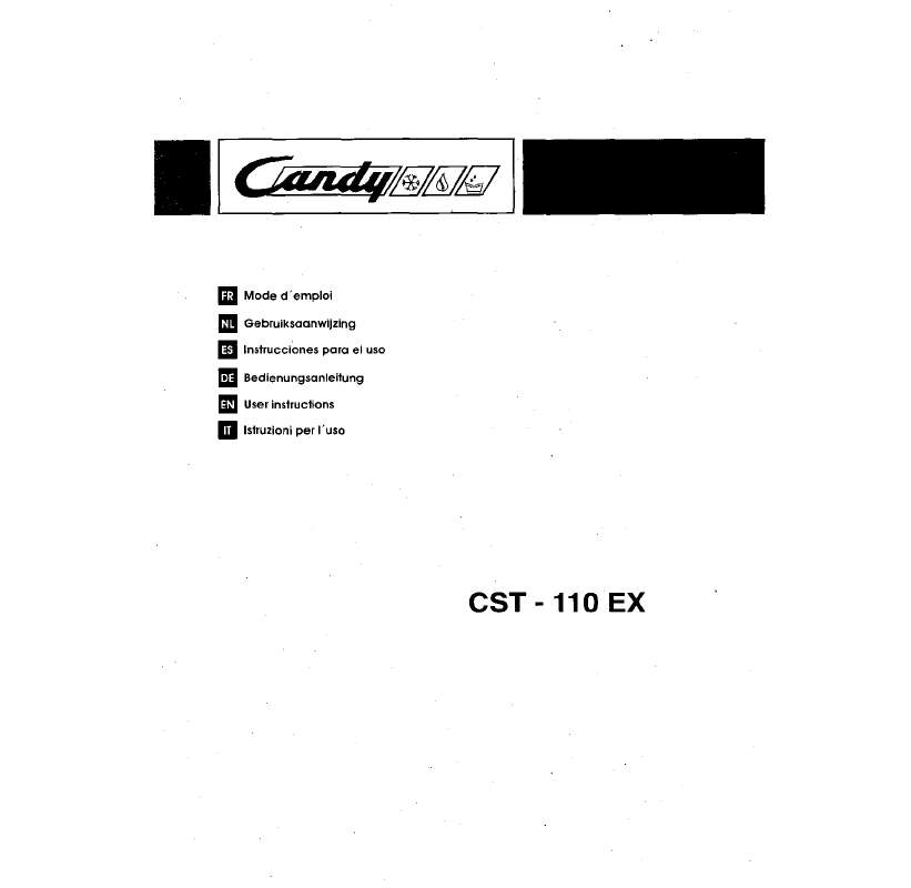 Guide utilisation CANDY CST 110 de la marque CANDY
