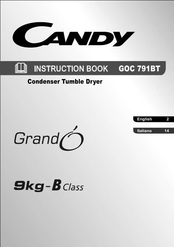Guide utilisation CANDY GOC 791BT-S de la marque CANDY