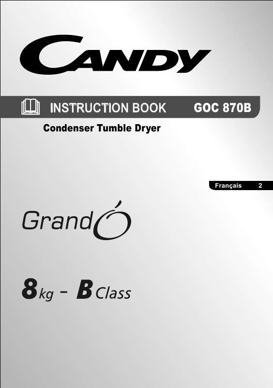 Guide utilisation CANDY GOC 870B de la marque CANDY