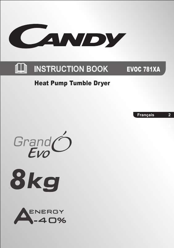 Guide utilisation CANDY EVOC 781XA de la marque CANDY