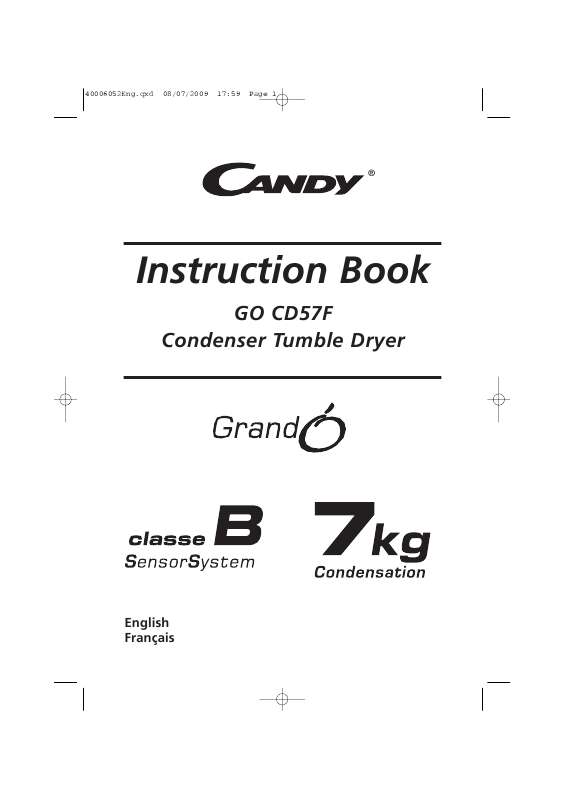 Guide utilisation CANDY GO CD 57 F de la marque CANDY
