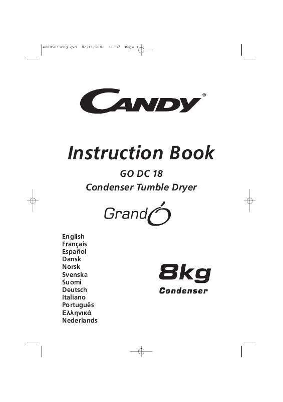 Guide utilisation CANDY GO DC 18 de la marque CANDY