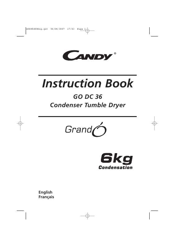 Guide utilisation CANDY GO DC 36/1 de la marque CANDY