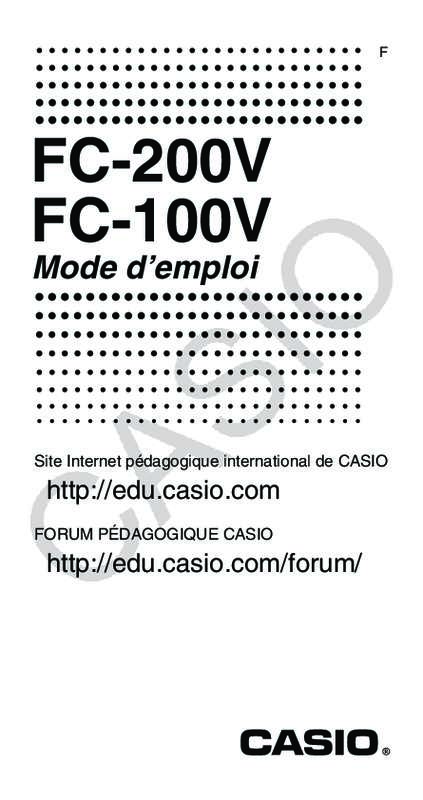 Guide utilisation CASIO FC 100 V  de la marque CASIO