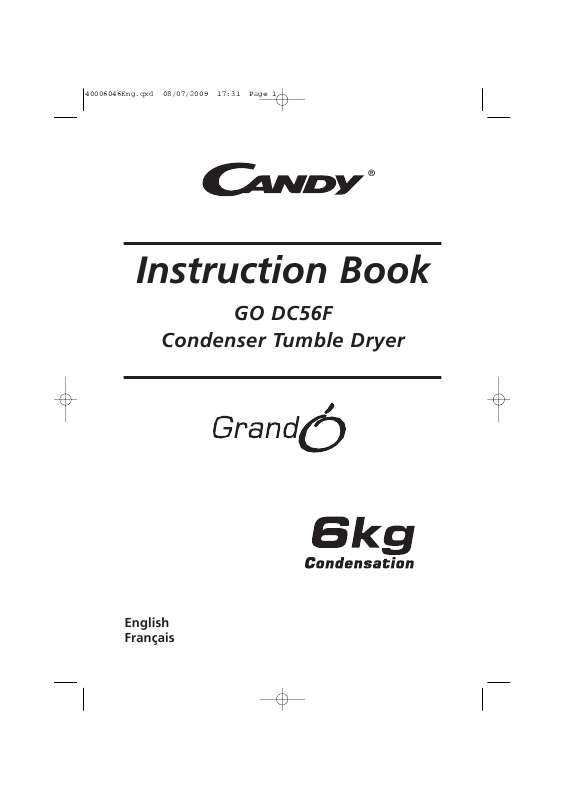 Guide utilisation CANDY GO DC56 F de la marque CANDY