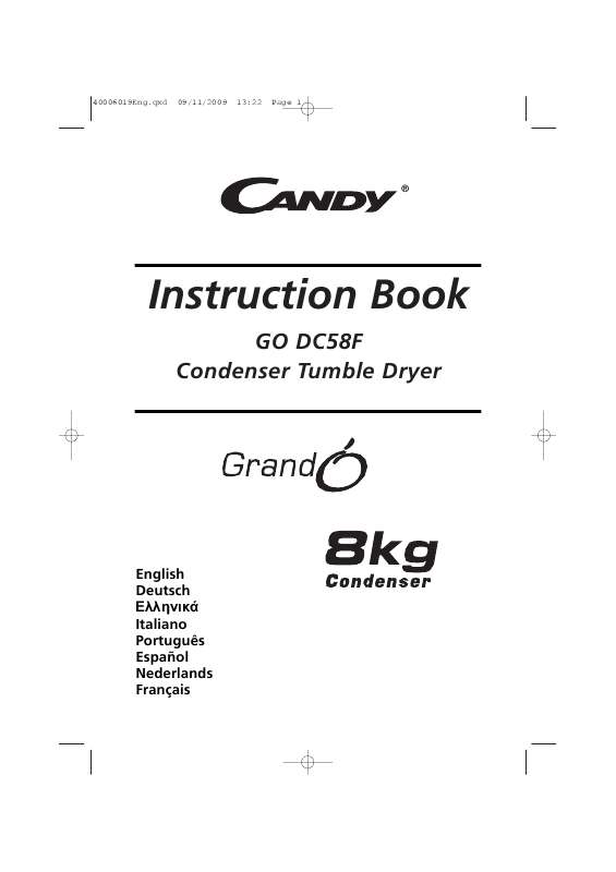 Guide utilisation CANDY GO DC58 F de la marque CANDY
